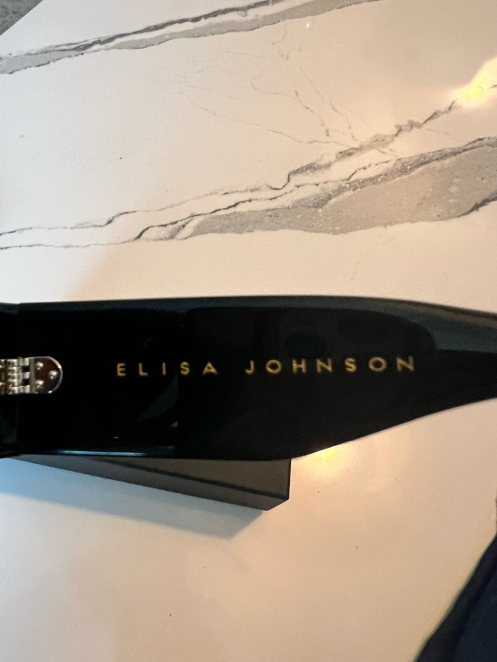 Elisa Johnson Aries Sunglasses in Gloss Black - Picture 6 of 7